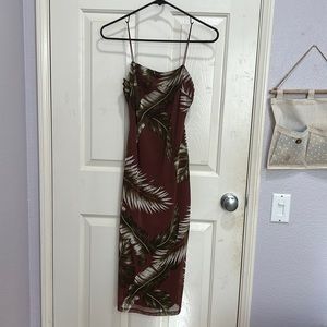 Small Brown Dress with Plants/Leaves